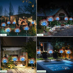 Solar Garden Lights Outdoor Waterproof, 2 Pack 120 LED Solar Firework Lights Decorative Garden Décor Outside for Flowerbed Pathway Party Christmas Decoration, Multicolor