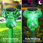 Solar Lights Outdoor, St Patricks Day 8 Pack Mushroom Landscape Lights Waterproof, Solar Powered LED Lighting for Garden Yard Path Pathway Lawn Walkway Driveway Backyard Decor (Green)