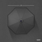 Best Choice Products 10ft Solar LED Offset Cantilever Hanging Market Patio Umbrella, Smooth 360° Rotation, 8 Sturdy Ribs, Easy Adjustment - Gray
