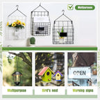XDW-GIFTS 4-Pack 25.5 Inch Hanging Chain with Hooks for Hanging Bird Feeders, Birdbaths, Planters, Lanterns, Wind Chimes, Baskets, Billboards, Decorative Ornaments, Outdoor Indoor Use (Black)