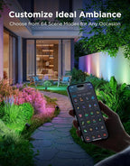 Govee Outdoor Spot Lights 2, IP67 Waterproof Spotlights, Landscape Lights Work with Matter, Alexa, and Google Assistant, RGBWIC Color Changing Light for Outdoor Decor, Patio Decorations, 2 Pack