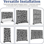 Outdoor Privacy Screen,72" H×47" W Metal Privacy Screen, Freestanding Privacy Fence Panels for Patio