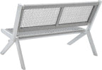 SAFAVIEH Outdoor Collection Kobina Grey Acacia Wood/Grey Rope Foldable Bench (Fully Assembled)