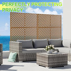 Outdoor Privacy Screen,72" H×47" W Metal Privacy Screen, Freestanding Privacy Fence Panels for Patio