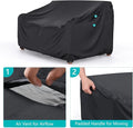 Sofa Cover, Waterproof Black Polyester Patio Couch Cover with Air Vent