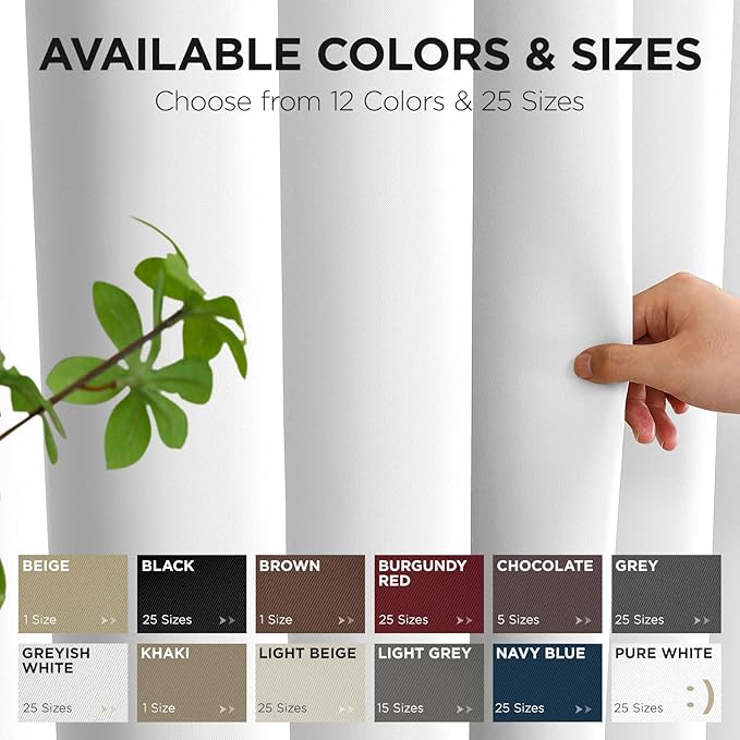 Joydeco Blackout Door Curtain for Doorway Privacy 72 Inches Long, Grommet Closet Curtain for Open Closet, Room Divider for Bedroom Living Room (Pure White 52Wx72L, 1 Panel)