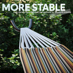 Hammock with Stand for Outside, 600lbs Portable Hammock with Steel Frame for 2-Person Outside Patio, Heavy Duty, Easy Assembly