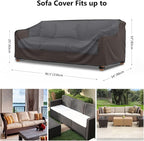 Mrrihand Heavy Duty Patio Sofa Cover Waterproof, Mrrihand 3-Seater Outdoor Sofa - Image 2