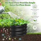 Oval Galvanized Planter Box, Metal Raised Garden Bed - 0.8MM Thick- Ideal for Outdoor Gardening and Planting of Vegetables Flowers Fruits Succulent Plants and Others (Black, 6X3X1 FT)
