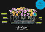 Lechuza BALCONERA Color 50 Slate, Self-Watering Window Box (Railing Planter), H7.5 L19.7 W7.5 in