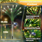 Anordsem Solar Garden Lights Outdoor: 8 Removable PVC Water Drop Light Head 4 Pack - Waterproof Garden Decoration for Yard Patio - Gardening Gifts for Homeowners Gardeners
