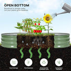 Galvanized Raised Garden Bed Outdoor, 6x3x1ft Oval Metal Raised Beds for Gardening, Rust-Resistant Garden Planter Box for Planting Vegetables, Flowers, Fruits in Lawn(Olive Green, 2 Packs)