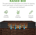 2PCS 6x3x1ft Galvanized Raised Garden Bed Kit,Metal Planter Box for Vegetables,Flowers,Herbs Durable Rust-Resistant Patio Gardening Beds,Black