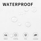Easy-Going Linen Look Outdoor Curtains Waterproof Windproof Porch Curtains, Soft Thicken Outdoor Privacy Curtains for Patio, Gazebo, Grommet Top and Tab Bottom Drape, 1 Panel, 110x108 inch, White