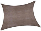 LOVE STORY 6.5/10/12/13/1416/20 Rectangle Brown Sun Shade Sail Canopy UV Block for Outdoor Patio Garden Backyard，6.5' x 10' Brown