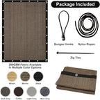 Artpuch 90% Sun Shade Cloth, 10 x 12 FT Pergola Shade Cover Canopy with Grommets, Sun Screen Fabric Tarp for Patio, Outdoor, Garden, Backyard, Mocha