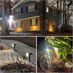 Solar Lights Outdoor Waterproof IP65, Solar Powered 76 LED 3 Lighting Modes Solar Spot Lights Outdoor for Yard Garden Landscape Pathway (Warm White, 6 Pack)
