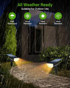 Solar SpotLights Outdoor Waterproof, Solar Lights Outdoor IP65 Waterproof, 3 Brightness Modes Dusk to Dawn Solar Landscape Lights for Yard Garden Pathway Tree Decoration, Warm White, 2 Pack