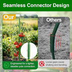 WAENLIR 16 Inch 48 Pack Extendable Garden Stakes Kit, DIY 4ft 5ft 6ft 7ft 8ft Plant Support Stakes with Connectors and Clips, Plastic Coated Metal Sticks for Tomato Indoor Outdoor
