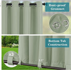 HolidayIdeas Outdoor Curtains for Patio Waterproof-4 Panels 54x84 Inch - Image 2
