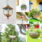 RIFNY Gold Chain for Hanging Plants, 20 Inch Small Plant Chains for Hanging Baskets Kits with Hooks for Bird Feeders Planters Billboards Lanterns Wind Chimes Ornaments Outdoor Indoor Use (10 PCS)