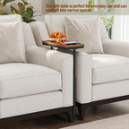 TUTOTAK End Table, Side Table, Tall Couch Table, Sofa Table, Living Room, Bed Room, Brown TB01BB0832