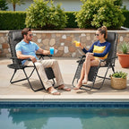 Homall Zero Gravity Chair - Adjustable Folding Lawn Chairs - Outdoor Gravity Reclining Lounge Chair with Pillows - Set of 2 (Double-Gray)