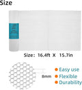 Decorative Fence Netting Roll, 16.4 ft White Polyethylene