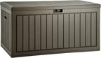 YITAHOME 90 Gallon Large Deck Box with Side Handles, Outdoor Double-Wall Storage for Patio Furniture Cushions, Garden Pool Accessories, Waterproof & Lockable