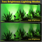 T-SUN Green Solar Spotlights, 2-in-1 Outdoor Waterproof Solar Landscape Spotlights for Garden, Yard, Halloween, Christmas Decor(Green)