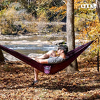 ENO TravelNest Hammock & Straps Combo - Portable Hiking and Camping Hammock with Straps Included - Travel Hammock for Camping, Hiking, Backpacking, a Festival, or The Beach + Straps Combo - Plum
