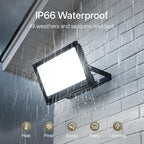 USTELLAR 120W LED Flood Lights Outdoor Hardwired 2Pack Bright 120W Equiv. 24000LM Security Light Outside Lamp IP66 Waterproof 6000K Daylight White Spot Light Exterior Floodlight for Backyard House