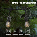 String Lights 150 Ft Outdoor LED with Shatterproof Edison Bulbs