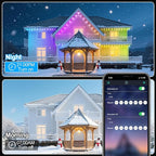 400Ft Permanent Outdoor Lights for House Waterproof, IP67 LED Eave Lights with App/Remote Control, Outdoor Permanent led Lighting for House Roof Decor,Christmas,Party,All Holiday and Daily