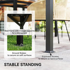 Outsunny 10' x 12' Outdoor Patio Gazebo, Heavy Duty Gazebo Canopy Shelter with Double Roof, Curtains, Netting, Steel Frame, UPF30+ Protection, Ceiling Hooks for Lawn, Backyard, Deck, Khaki
