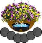 UPINS Invisible Self Watering Planter,6 Set Self Watering Planter Insert Hanging Basket Drip Pan Plant Saucers Trays Auto Planter Watering Devices Plastic for Outdoor Indoor Pots Liners