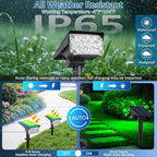 T-SUNUS Green Solar Spot Lights Outdoor 4 Pack, IP65 Waterproof Landscape Spotlights 2 Modes Dusk to Dawn for St Patricks Day Halloween Christmas Tree Pond Patio Garage Statue Graveyard Garden Flag