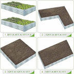Galvanized Steel Garden Bed 3-Pack, 8x4x1ft Large Raised Planter Box for Vegetables, Outdoor Metal Garden Kit with Overlapping Side Panels, Strong & Stable