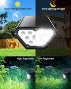 Biling Solar Spot Lights Outdoor, Bright 700 Lumen Solar Lights Outdoor Waterproof IP67 for House Patio Pathway Yard Garden Driveway Pool - White(4 Pack)