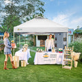 Canopies 10x10 Pop Up Shade with Sidewall, Grid White