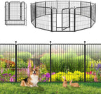 Garden Fence with Gate Metal Fencing Outdoor by Jhsomdr