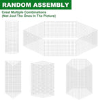 Plant Protector Cages 12 Pack, Galvanized Steel, 12 x 24 in with Stakes