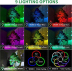JSOT 4 Pack Halloween Solar Spot Lights Outdoor- RGB Solar Lights Outdoor Waterproof Color Changing Spotlights Christmas Decor, Outside Landscape Lighting for Yard Driveway Tree
