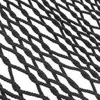 Lazy Daze Hammocks Double Rope Hammock, 2 Person Traditional Outdoor Hand Woven Cotton Rope Hammock with Spreader Bar, Carabiners, Tree Straps, Chains for Patio Yard - Max 450 Lbs, Dark Grey