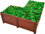 Dalen Modular Raised Bed Garden – Faux Wood – 8 Panel Starter Pack – Makes Square Foot Gardening Easy – 12x9 in