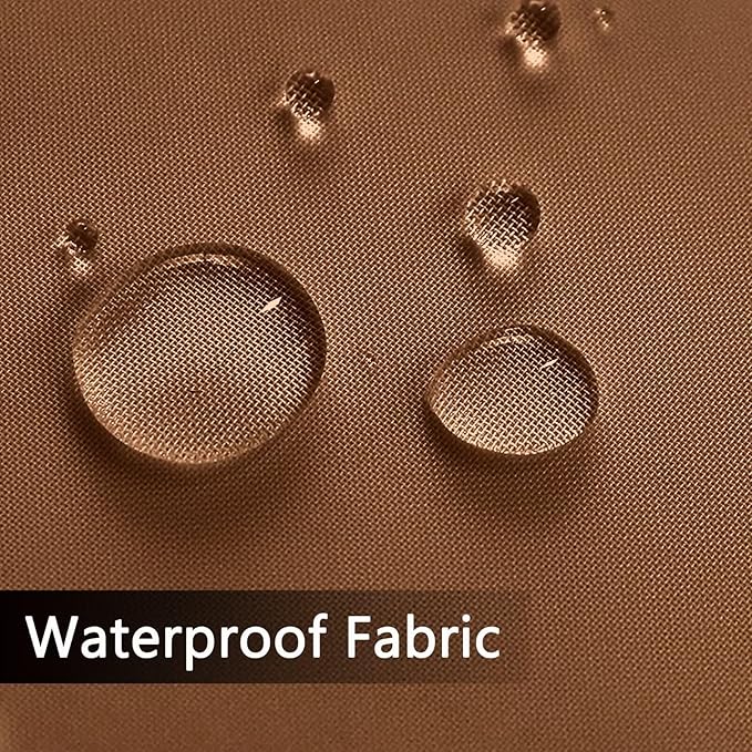 SpaceDresser Waterproof Outdoor Sheer Curtains for Patio - 2 Panels Rod Pocket Indoor Voile Sheer Curtain for Living Room,52W x 120L inch,Brown