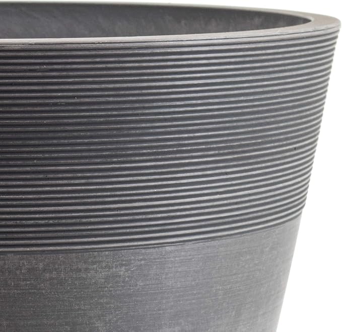 Arcadia Garden Products FM35CT Etched Pot 14x11-Cement