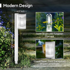 Solar Pathway Lights Outdoor, 6 Pack Upgraded Outdoor Solar Lights for Outside Super Bright Up to 12Hrs, IP65 Waterproof Solar Garden Lights for Yard Landscape Path Walkway Decor(Cool White)