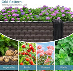 Large Planters for Outdoor Plants 14" Tall Planter Box, Raised Beds for Gardening Self Watering, Elevated Planter Box with Legs, Rectangular Garden Planters for Outdoor Plants Flowers, 78.7"L x 15.7"W
