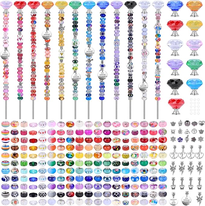 Decorative Garden Stakes Kit, 275 Pcs Rainbow DIY Fairy Wand Set
